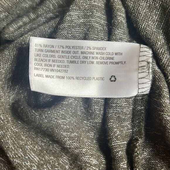 Ava & Viv Size 1X Long Sleeve Gray V-Neck Knit Top Blouse - Picture 4 of 4